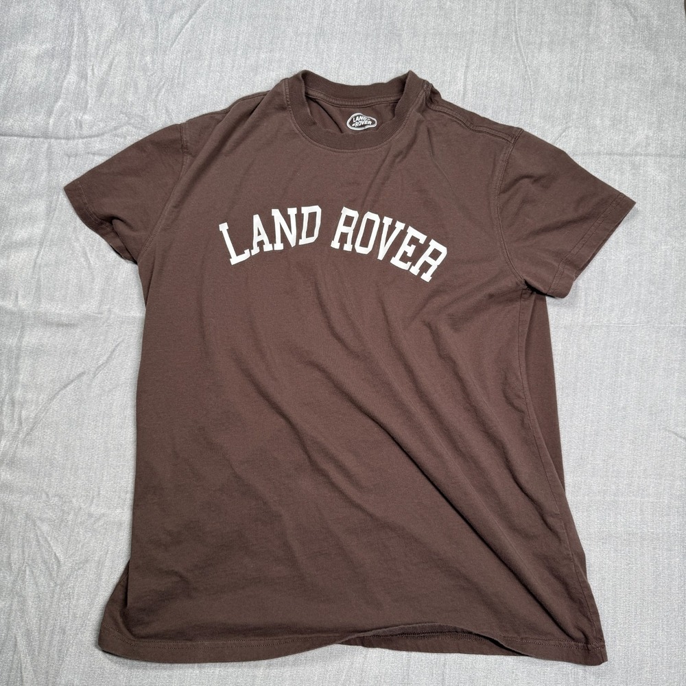 Land Rover PacSun T Shirt Mens Small Brown Graphic Logo Short Sleeve Tee